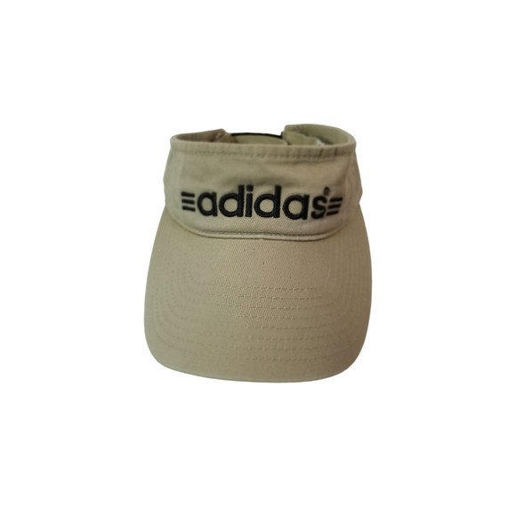 Adidas Visor~Khaki w/Black Logo~Size Adjustable~Unisex~Previously Worn - Picture 1 of 7